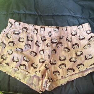 Betty Boop White and Black Pajama Shorts